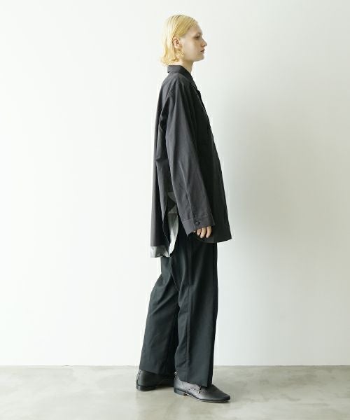 VU ヴウ two slit shirt  [BLACK×PATTERN] vu-sht-004