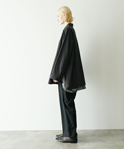 VU ヴウ two slit shirt  [BLACK×PATTERN] vu-sht-004