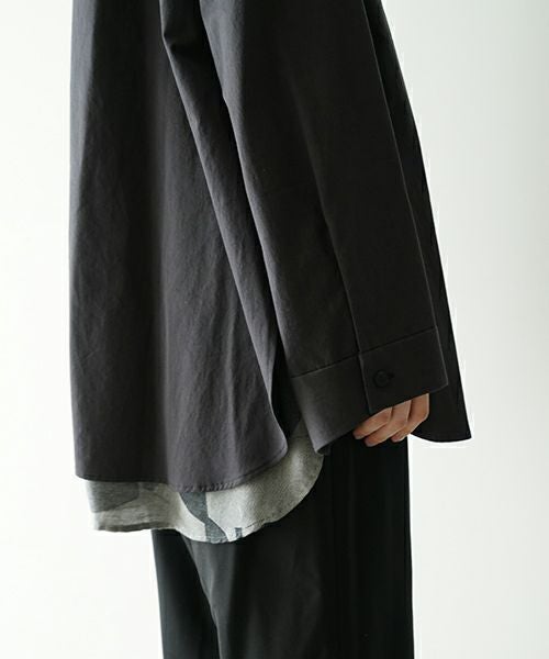 VU ヴウ two slit shirt  [BLACK×PATTERN] vu-sht-004