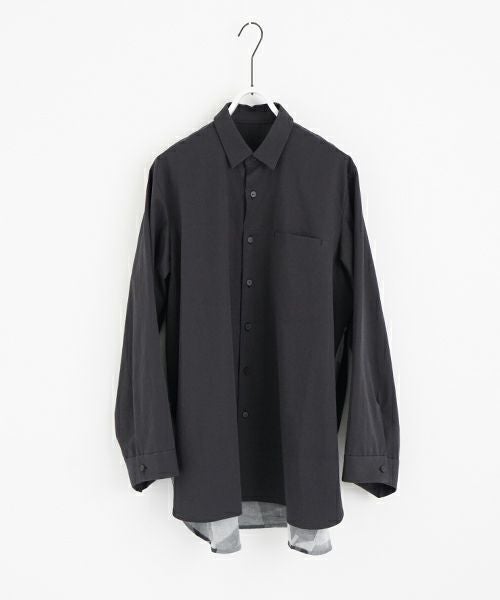 VU ヴウ two slit shirt  [BLACK×PATTERN] vu-sht-004