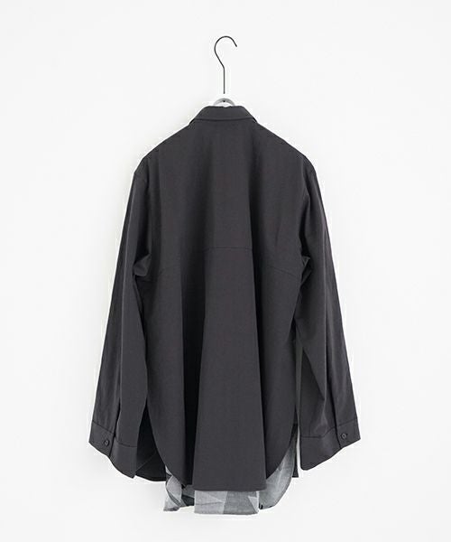VU ヴウ two slit shirt  [BLACK×PATTERN] vu-sht-004