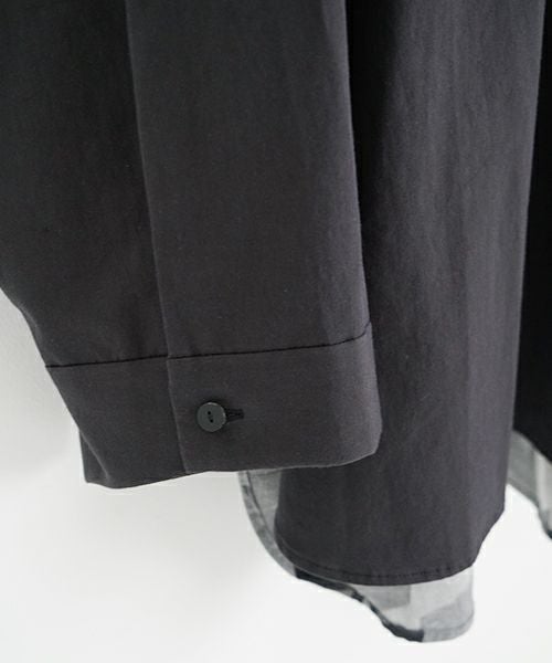 VU ヴウ two slit shirt  [BLACK×PATTERN] vu-sht-004