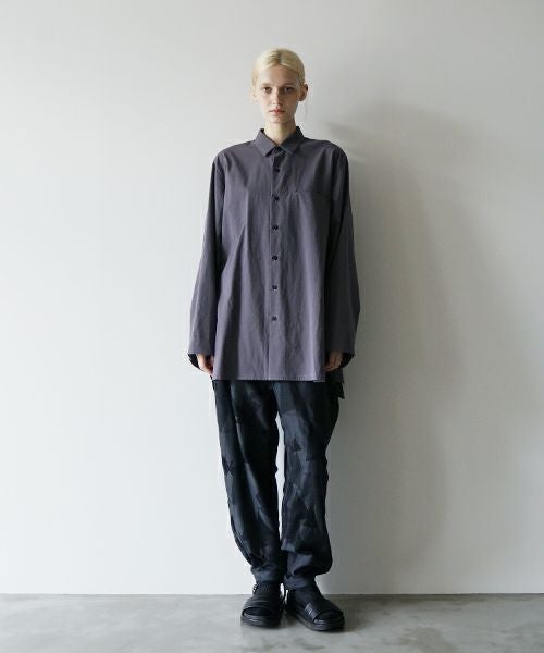 VU ヴウ two slit shirt  [CHARCOAL×PATTERN] vu-sht-004