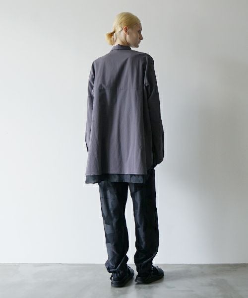 VU ヴウ two slit shirt  [CHARCOAL×PATTERN] vu-sht-004