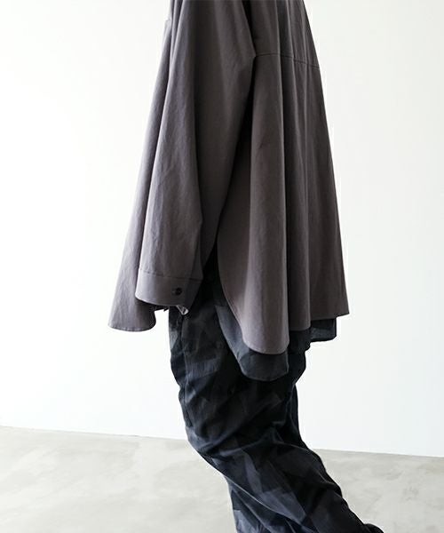 VU ヴウ two slit shirt  [CHARCOAL×PATTERN] vu-sht-004