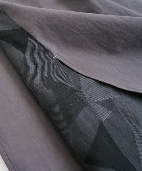 VU ヴウ two slit shirt  [CHARCOAL×PATTERN] vu-sht-004