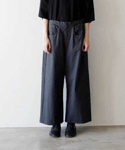 VU ヴウ 5 poket wide cropped pants [GRAPHITE] vu-pnt-007