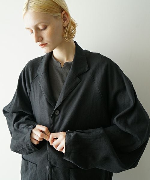 VU ヴウ tailored collar work jacket [BLACK] vu-jkt-006