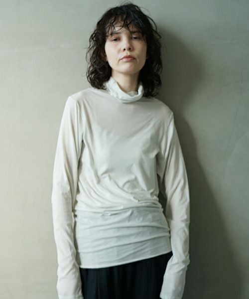 suzuki takayukiスズキタカユキturtle-neck t-shirt ［s251-02/ICE GRAY]