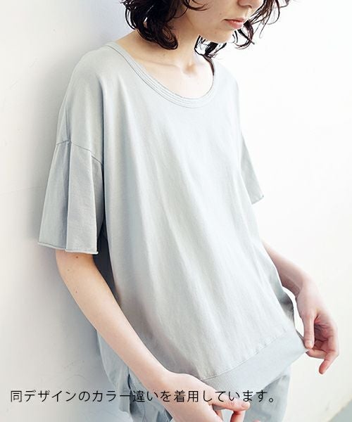 未使用❤️kristensen du nord　ストレッチコットン半袖カットソー KristenseN DU NORD クリステンセンドゥノルド 3/4LONG SLEEVE [H-248