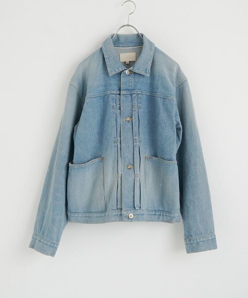 YOKO SAKAMOTO ヨーコサカモトPLEATS BLOUSE[LIGHT INDIGO/YS-25SS-10] デニムブルゾン