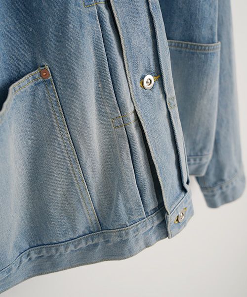 YOKO SAKAMOTO ヨーコサカモトPLEATS BLOUSE[LIGHT INDIGO/YS-25SS-10] デニムブルゾン