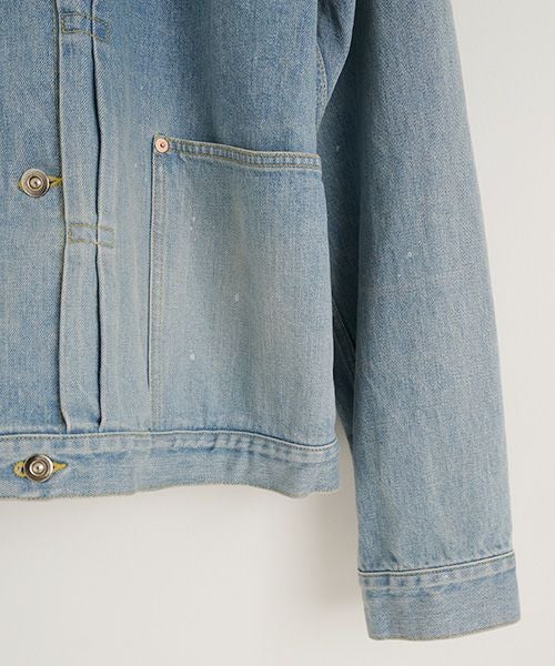 YOKO SAKAMOTO ヨーコサカモトPLEATS BLOUSE[LIGHT INDIGO/YS-25SS-10] デニムブルゾン