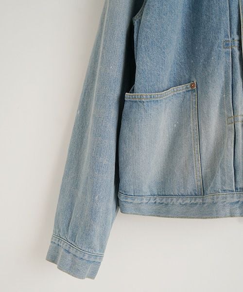 YOKO SAKAMOTO ヨーコサカモトPLEATS BLOUSE[LIGHT INDIGO/YS-25SS-10] デニムブルゾン