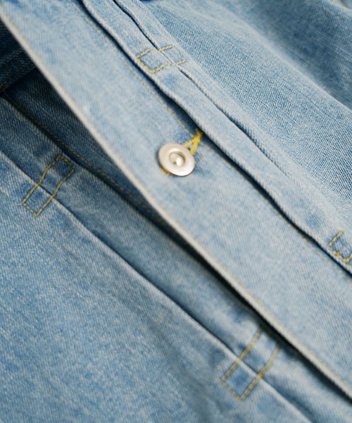 YOKO SAKAMOTO ヨーコサカモトPLEATS BLOUSE[LIGHT INDIGO/YS-25SS-10] デニムブルゾン