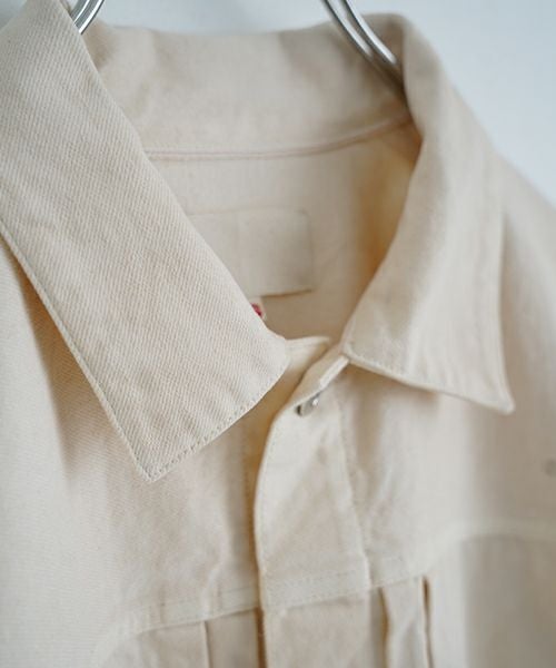 YOKO SAKAMOTO ヨーコサカモトPLEATS BLOUSE[PAINTER WHITE/YS-25SS-10] デニムブルゾン