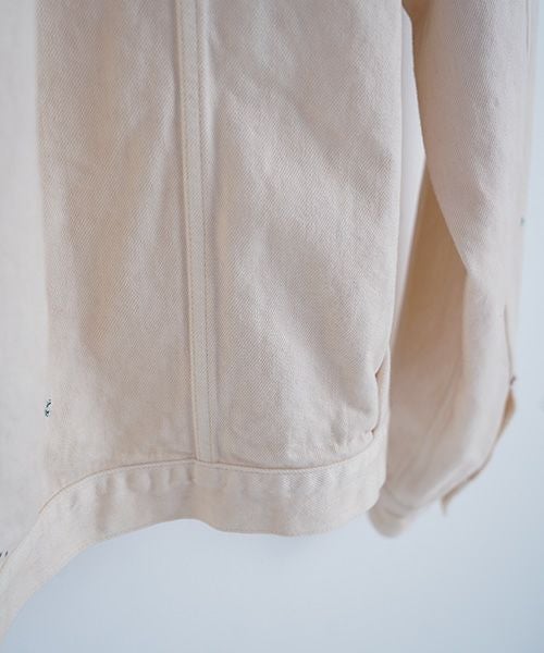YOKO SAKAMOTO ヨーコサカモトPLEATS BLOUSE[PAINTER WHITE/YS-25SS-10] デニムブルゾン