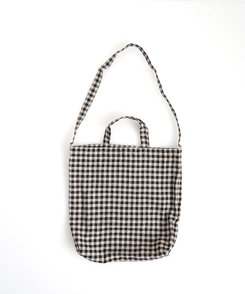 YOKO SAKAMOTOヨーコサカモトRESEARCHER BAG LARGE　[GINGHAM/YS - 26SS - BAG - LCS - L]トートバッグ