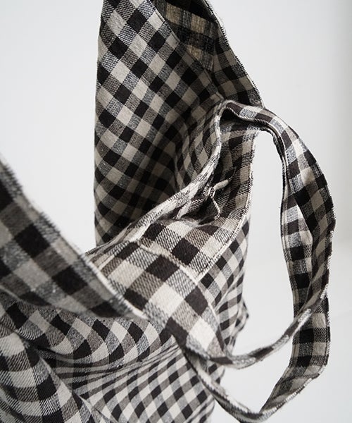 YOKO SAKAMOTOヨーコサカモトRESEARCHER BAG LARGE　[GINGHAM/YS - 26SS - BAG - LCS - L]トートバッグ