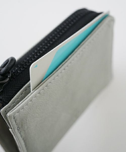 VUヴウ zip card case [GREEN GRAY] vu-product-B18