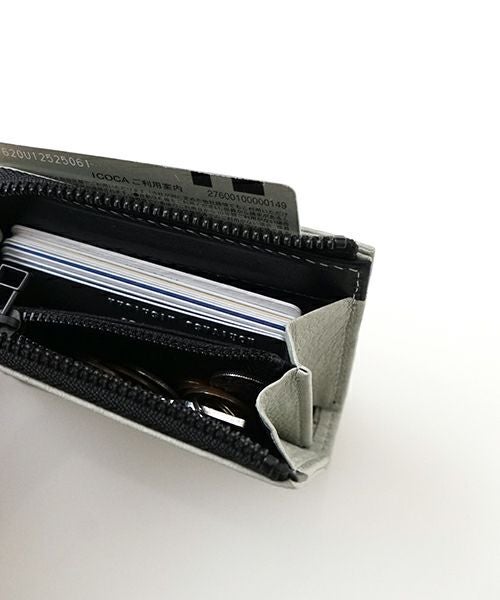 VUヴウ zip card case [GREEN GRAY] vu-product-B18