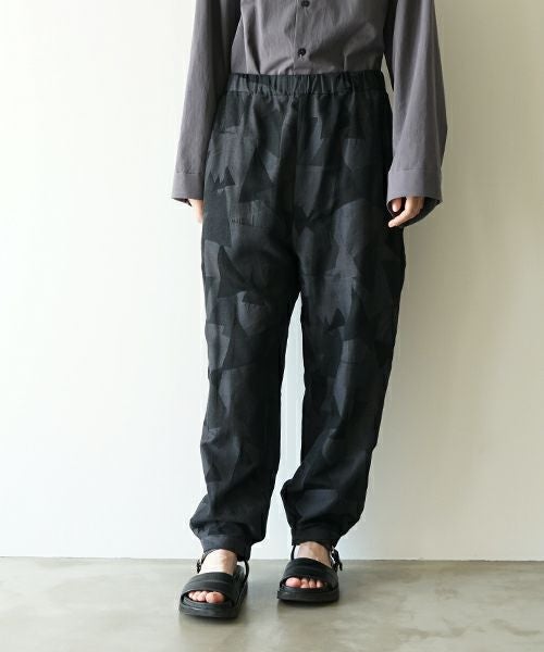 suzuki takayuki スズキタカユキ garthered pantsⅠ[T001-17/black]