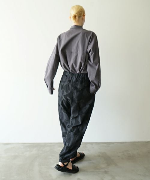 VUヴウgeometric easy tapered pants [BLACK×STEEL] vu-pnt-008