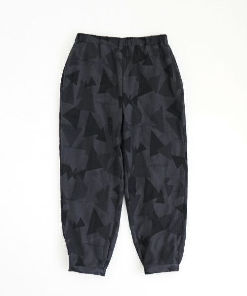 VUヴウgeometric easy tapered pants [BLACK×STEEL] vu-pnt-008