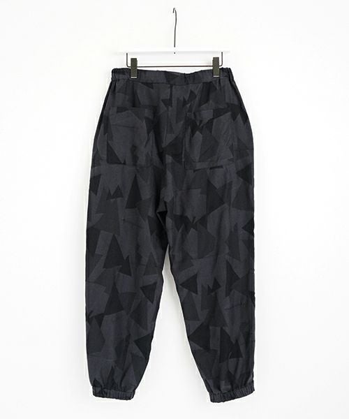VUヴウgeometric easy tapered pants [BLACK×STEEL] vu-pnt-008