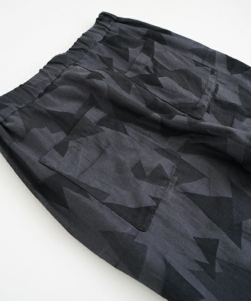 VUヴウgeometric easy tapered pants [BLACK×STEEL] vu-pnt-008