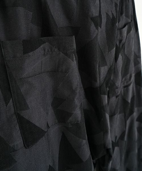 VUヴウgeometric easy tapered pants [BLACK×STEEL] vu-pnt-008