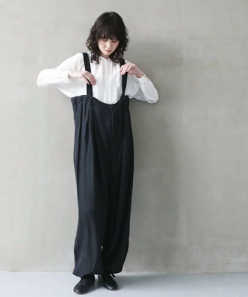 suzuki takayuki スズキタカユキ wide legged pantsⅠ[A252-11/black]