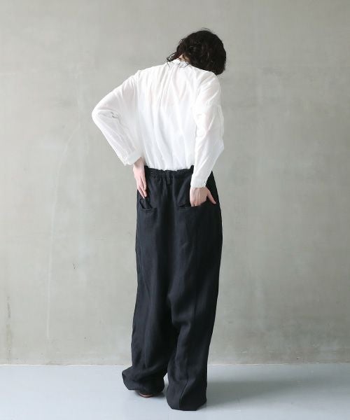suzuki takayuki スズキタカユキ wide legged pantsⅠ[A252-11/black]