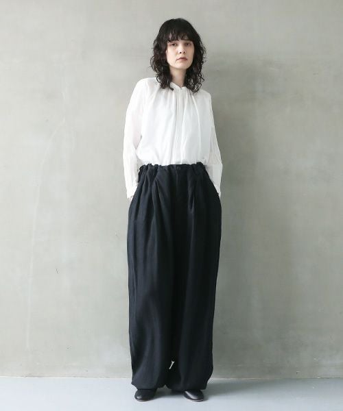 suzuki takayuki スズキタカユキ wide legged pantsⅠ[A252-11/black]