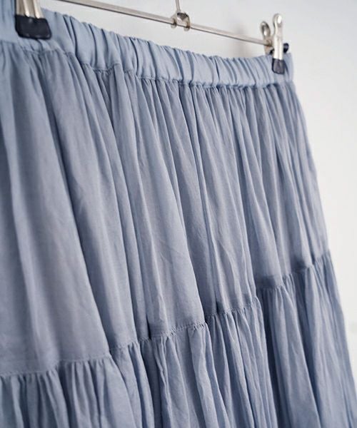 suzuki takayuki スズキタカユキtiered skirt [S251-14/moonlight]ロングスカート