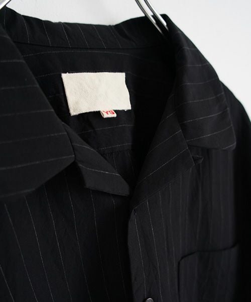YOKO SAKAMOTOヨーコサカモトOPEN COLLAR SHIRT [BLACK/YS - 25SS - 73] オープンカラーシャツ 