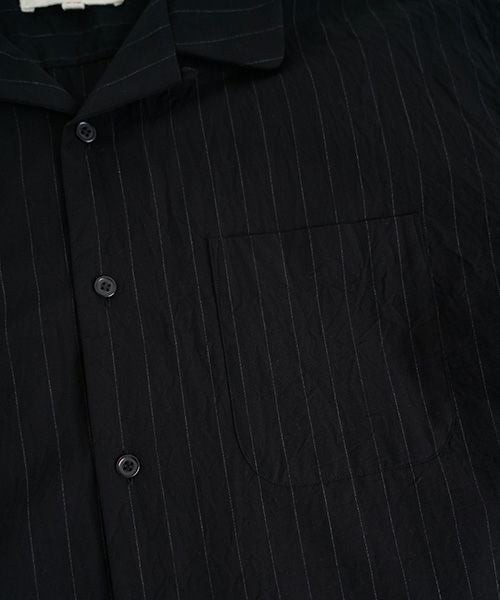 YOKO SAKAMOTOヨーコサカモトOPEN COLLAR SHIRT [BLACK/YS - 25SS - 73] オープンカラーシャツ 