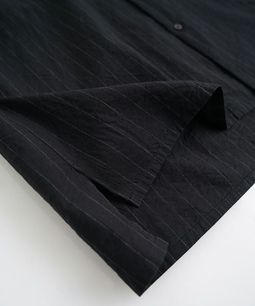 YOKO SAKAMOTOヨーコサカモトOPEN COLLAR SHIRT [BLACK/YS - 25SS - 73] オープンカラーシャツ 