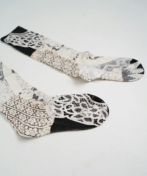 AHCAHCUM あちゃちゅむ flower socks[04クロ]