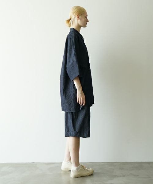 VU ヴウdenim dolman shirt [DEEP BLUE］デニムドルマンシャツ vu-sht-006