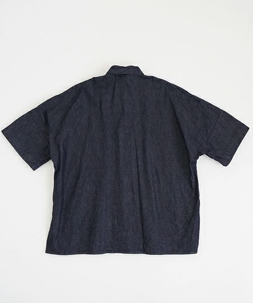 VU ヴウdenim dolman shirt [DEEP BLUE］デニムドルマンシャツ vu-sht-006