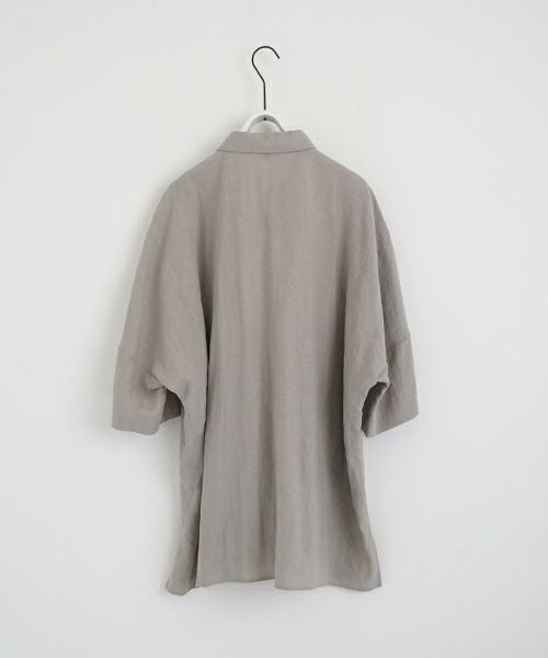 VU ヴウdolman shirt [STONE GRAY］リネンドルマンシャツ vu-sht-006