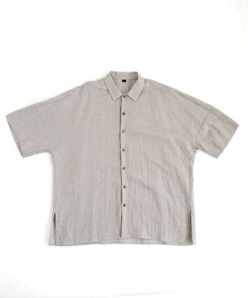 VU ヴウdolman shirt [STONE GRAY］リネンドルマンシャツ vu-sht-006