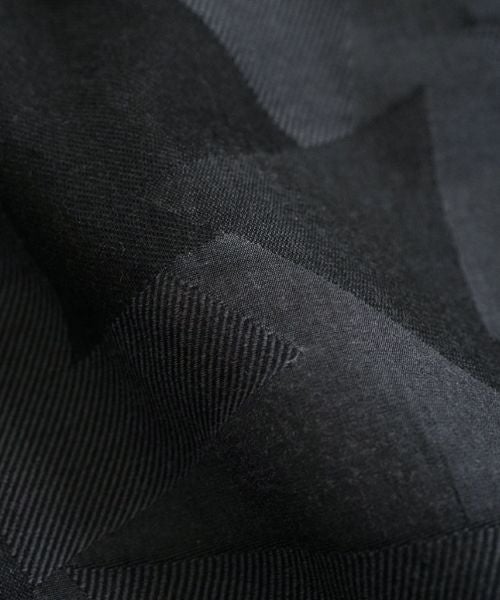 VUヴウgeometric open collar shirt [BLACK×STEEL］幾何学開襟シャツ vu-sht-005