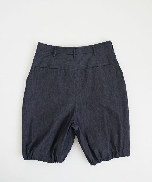 VUヴウdenim short pants [DEEP BLUE] デニムワイドショートパンツ vu-pts-01