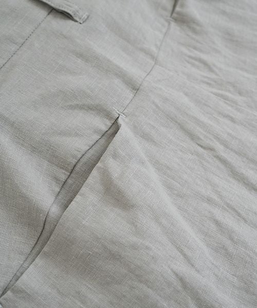 VUヴウwide short pants [STONE GRAY] リネンワイドショートパンツ vu-pts-01