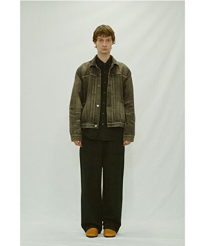 YOKO SAKAMOTOヨーコサカモトPLEATS BLOUSE[VINTAGE BLACK/YS-25SS-10]デニムブルゾン