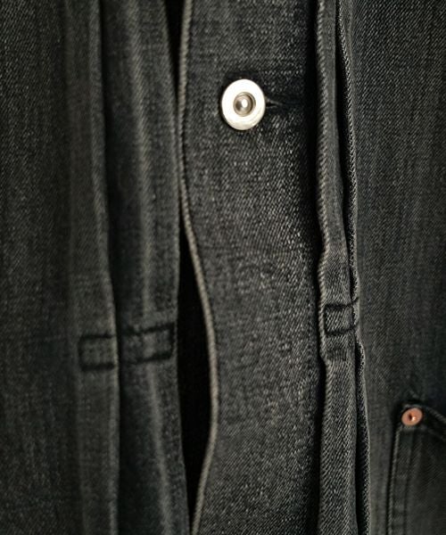 YOKO SAKAMOTO ヨーコサカモト PLEATS BLOUSE [VINTAGE BLACK/YS-25SS
