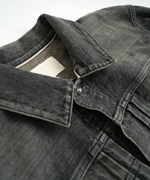 YOKO SAKAMOTO ヨーコサカモト PLEATS BLOUSE [VINTAGE BLACK/YS-25SS