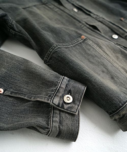 YOKO SAKAMOTO ヨーコサカモト PLEATS BLOUSE [VINTAGE BLACK/YS-25SS